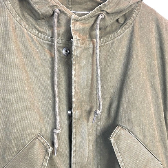 Saint Laurent SS/14 Khaki Gabardine Fishtail Military Parka - Picture 5 of 15